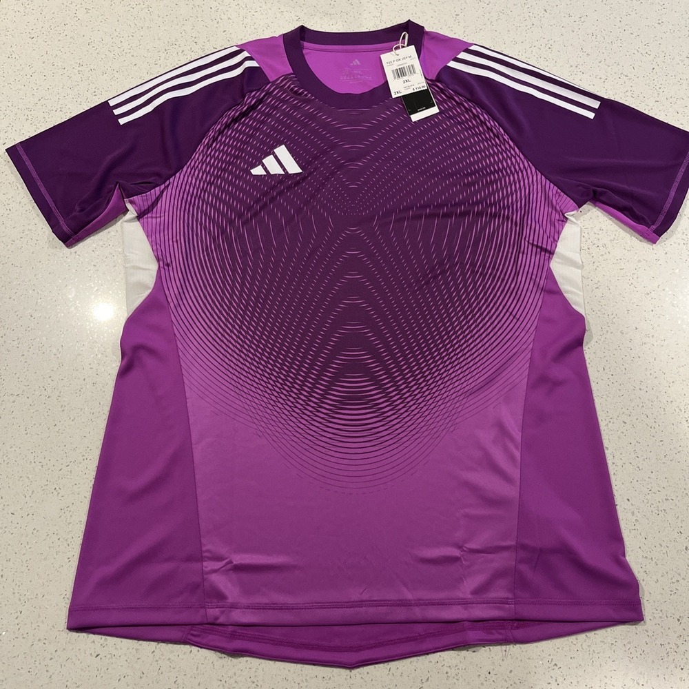 New‎ Men's Adidas Tiro 25 Pro GK Soccer Goalkeeper Jersey JP4375 Purple size 2XL